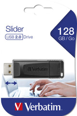 Clé USB 2.0 Verbatim Slider - 128Go (Noir)
