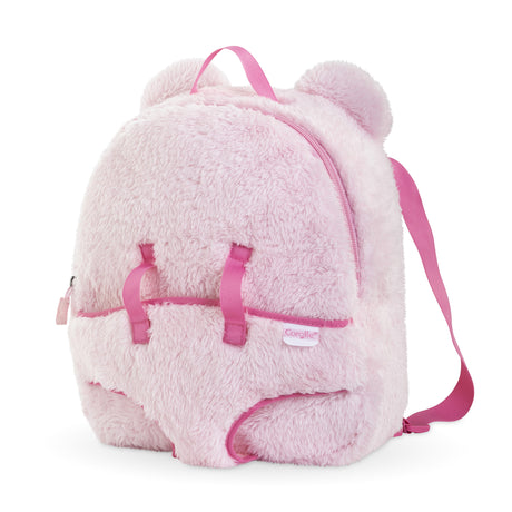 Sac a dos porte-poupon - COROLLE - Peluche rose pour poupon 30 cm - Des 3 ans