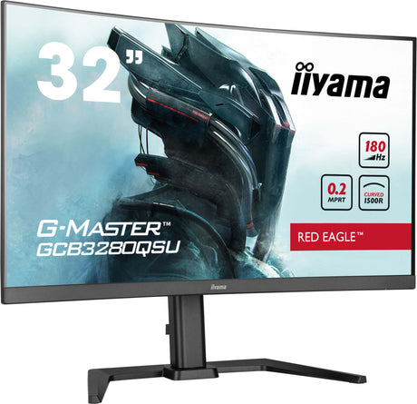 Ecran PC Gamer Incurvé - IIYAMA - 32 - QHD - 180Hz - Dalle VA - 0,2ms - Ajustable en hauteur - GCB3280QSU-B2