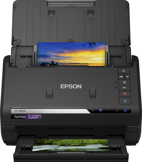 Scanner de documents EPSON FastFoto FF-680W - 600 dpi - Wifi avec bac de chargement automatique