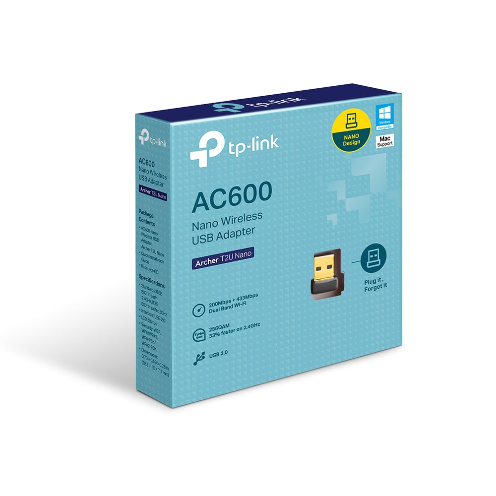 Mini Carte Réseau USB WiFi TP-Link Archer T2U Nano (AC600)
