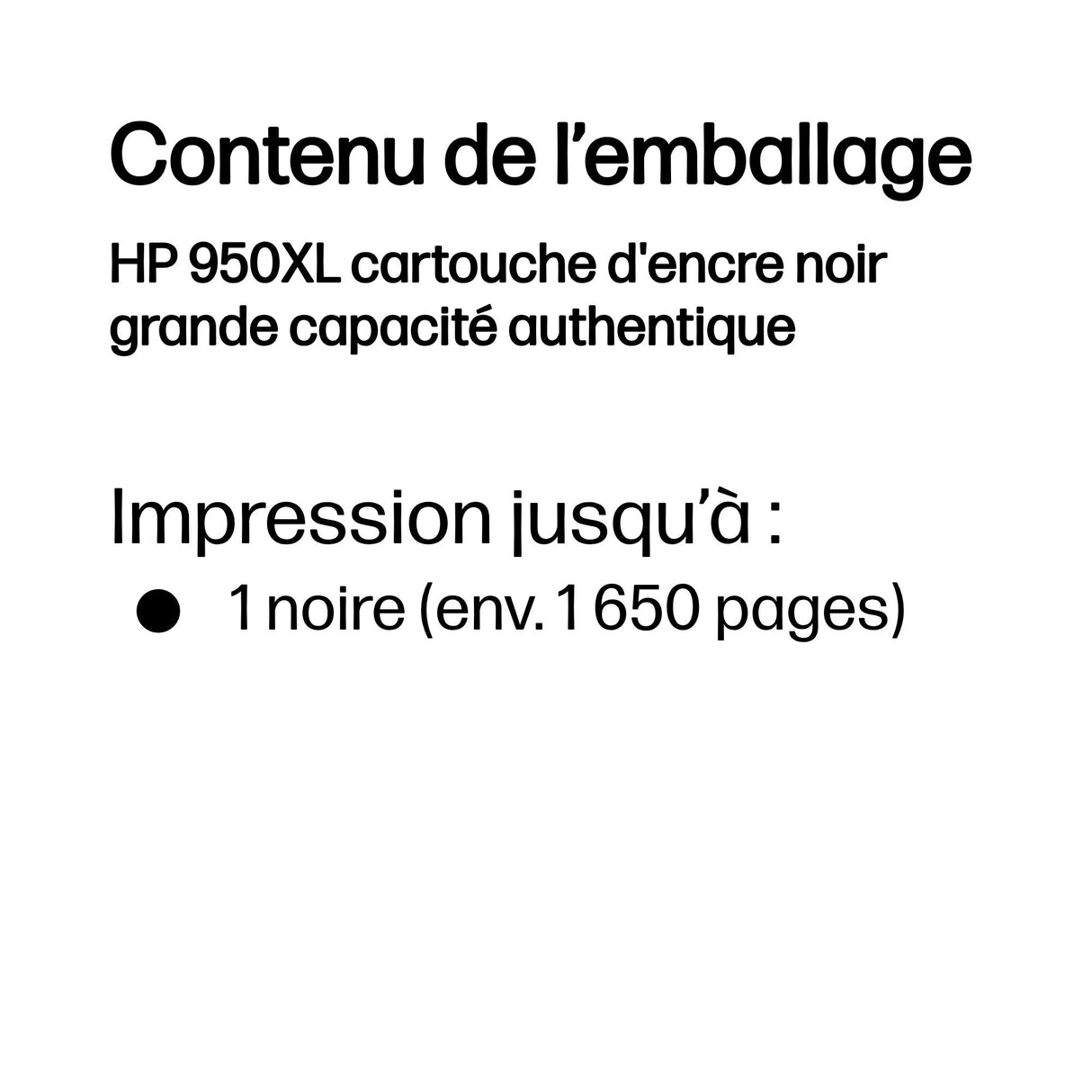 Cartouche d'encre HP 950 XL (Noir)