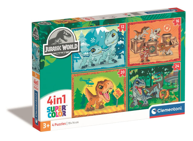 CLEMENTONI SUPERCOLOR 4 IN 1-JURASSIC WORLD PROGRESSIFS (12, 16, 20, 2