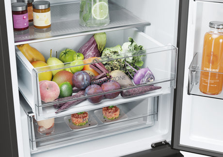 Réfrigérateur combiné - HAIER - 3D 60 Series 5 HTW5618ENPT - Classe E - 360 L - 185 x 59,5 x 66,7 cm - Noir