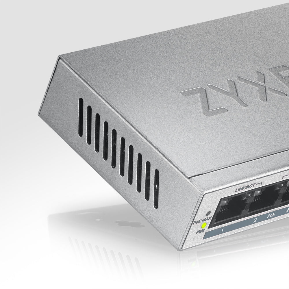 Switch réseau ethernet Gigabit Zyxel GS1005-HP - 5 ports dont 4x PoE