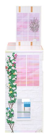 Rainbow High Color & Play House, Maison de poupée 3 étages, Colorie les murs et sols avec des marqueurs lavables, Maison en bois