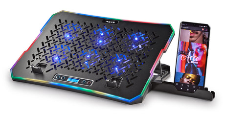 Support ventilé NGS Hero Stand RGB (Noir)