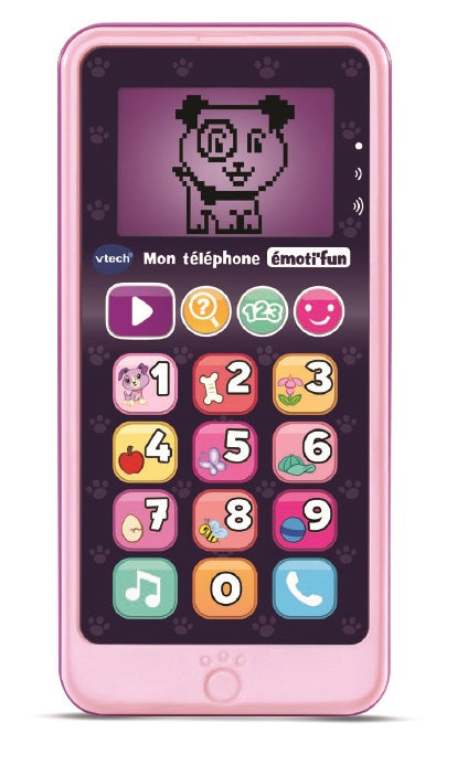 Téléphone Emoti'Fun - VTECH - Rose - Enfant 18 mois - 12 touches lumineuses et tactiles