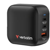 Chargeur secteur Verbatim Mini GaN 1x USB-A + 2x USB-C 70W (Noir)
