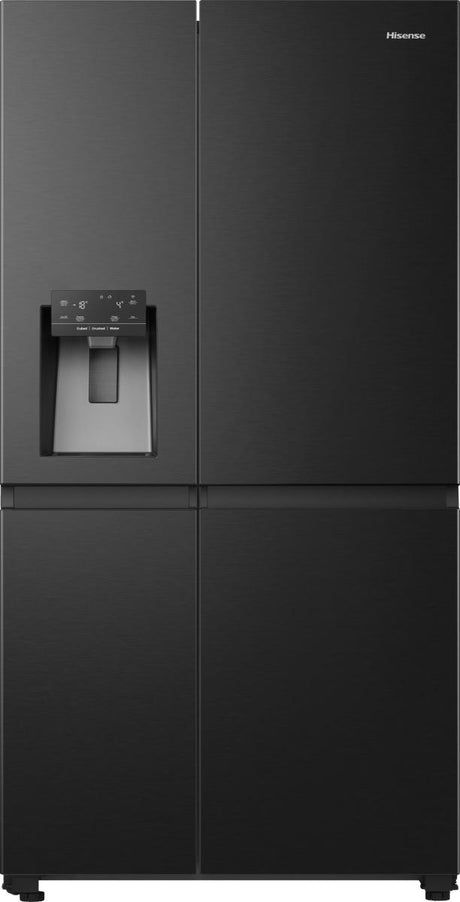 Réfrigérateur Américain - HISENSE - RS818N4TFC - 632 L - Classe C - 91 x 73 x 179 cm - Inox noir