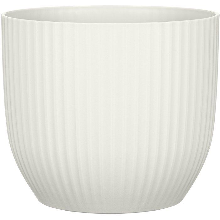 Pot de fleurs rond - DEROMA - 231 - 10 L - Ř 27 cm - Blanc