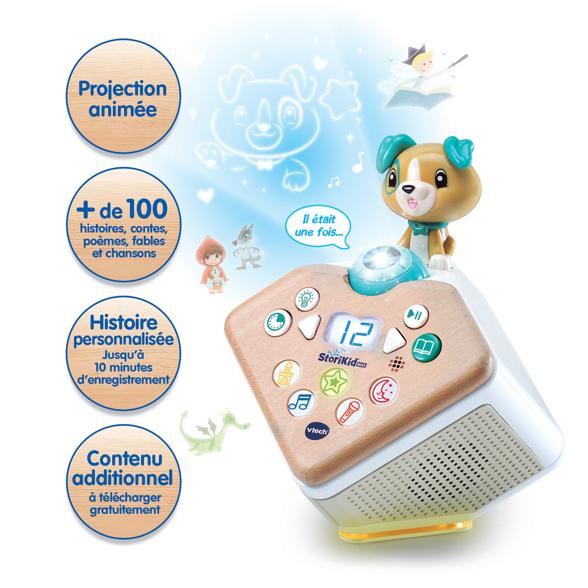 StoriKid Max - Mon conteur d'histoires VTECH - Jouet avec partie bois FSC