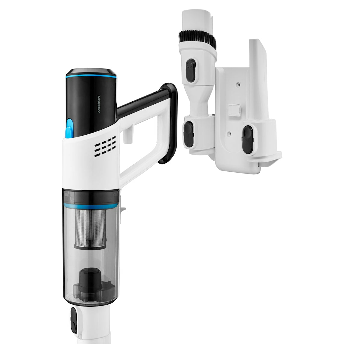 MEDION P250 - Aspirateur Balai sans Fil - Puissance 2.200 mAh - Léger : 2.1 Kg - 3 modes de Nettoyage