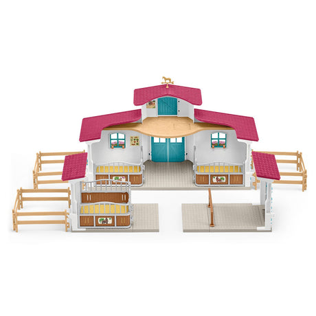 Centre équestre modulable de Lakeside pour chevaux, coffret figurines avec 115 éléments, Schleich 42567 Horse Club