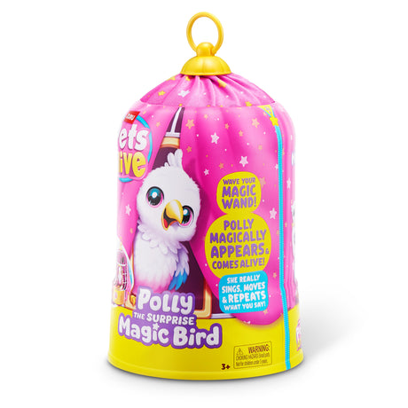 Oiseau interactif - PETS ALIVE - Polly Magic Bird - Réagit au toucher - Chante et bouge - a partir de 3 ans