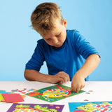 J'apprends la mosaique - SES CREATIVE - Hobby 3 - 6 - Formes en mousse autocollantes - 4 cartes préimprimées - Age : 3+