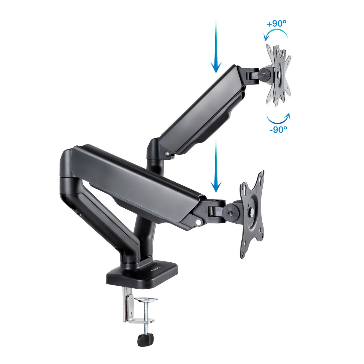 Support double-écran à fixer Tooq DB5132TNR 17"-32" (9kg max) (Noir)