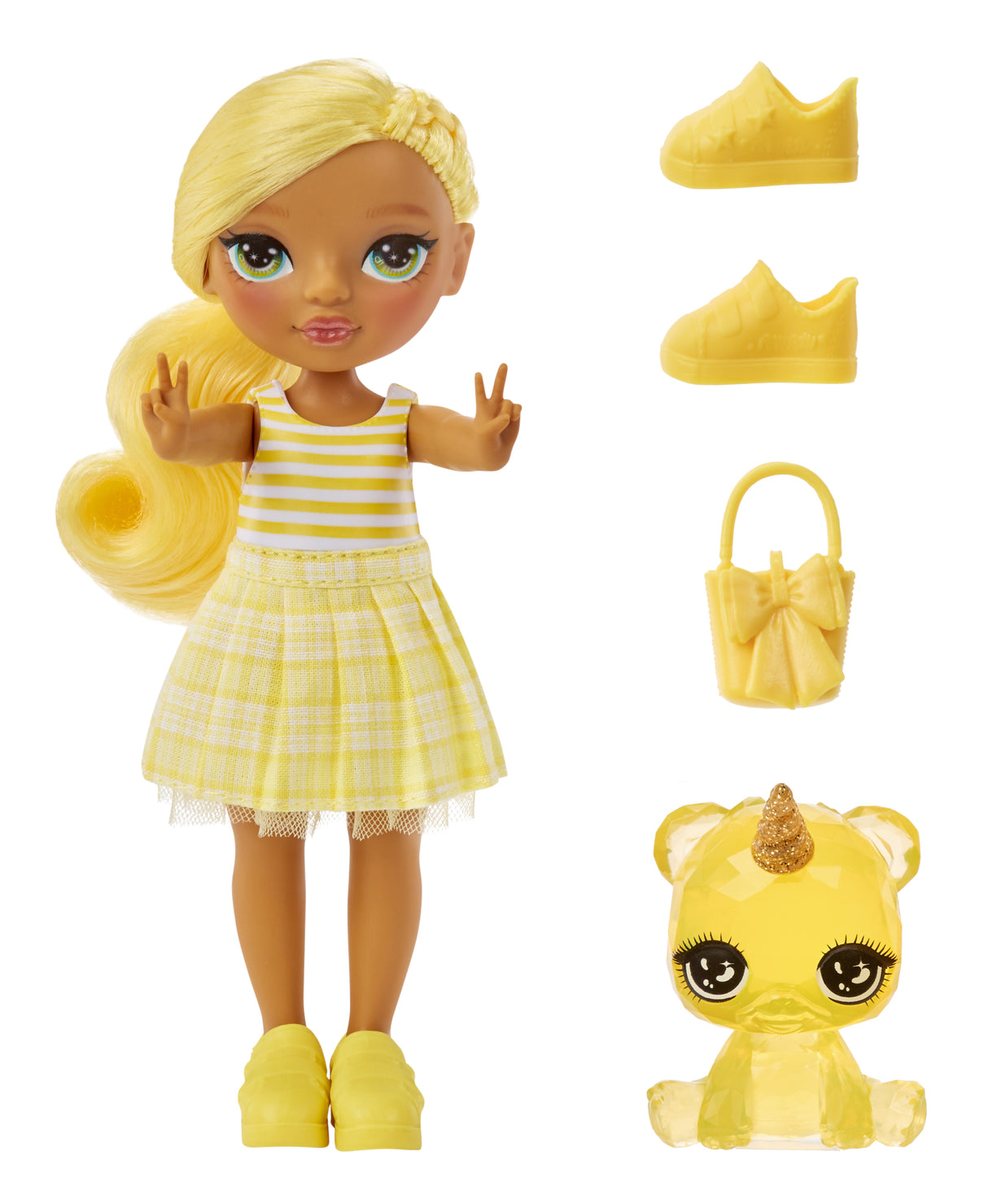 Rainbow High Littles - Poupée 15cm + animal de compagnie - Jaune - Des 4ans