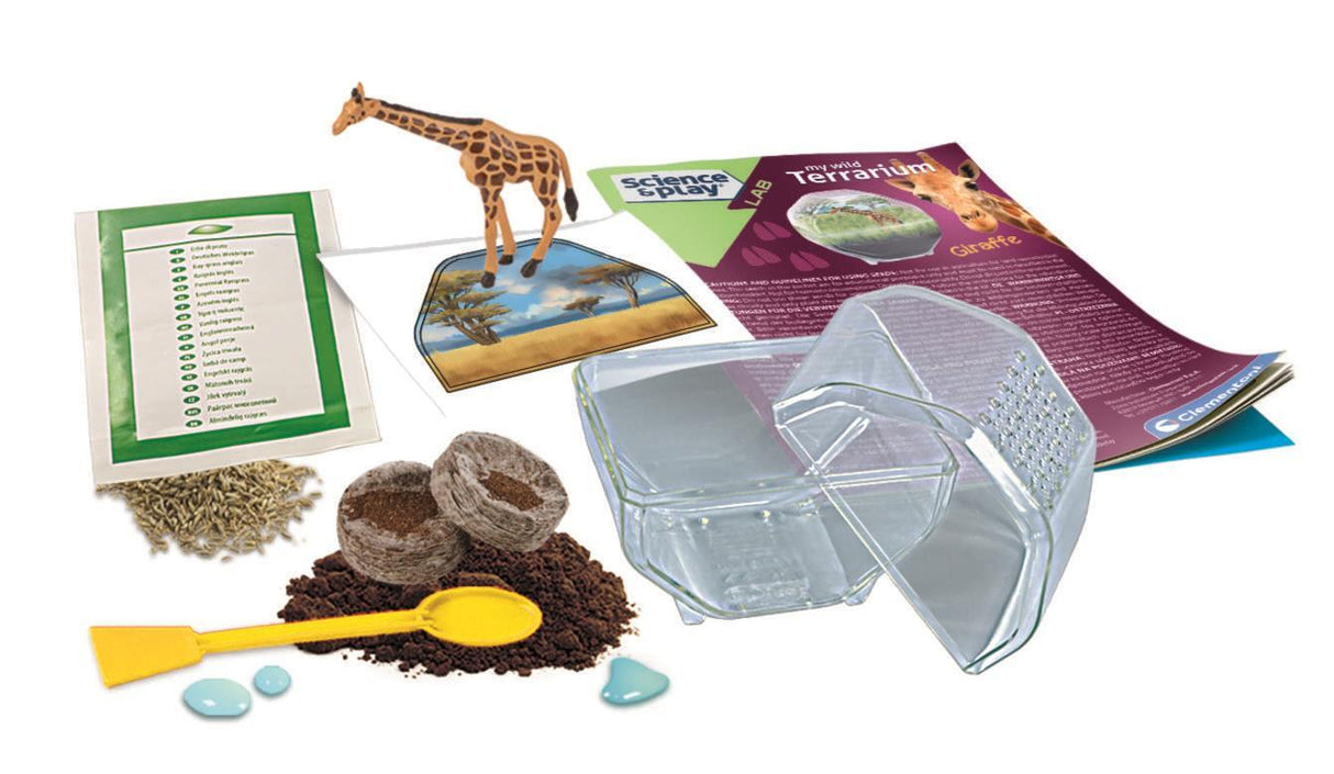 Mini Terrarium - Clementoni - Girafe - Jeu de sciences et d'expériences - Des 7 ans - Fabriqué en Italie