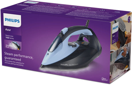 Fer a repasser vapeur - PHILIPS - DST7041/20 - A vapeur avec systeme Quick Calc - 50g/min vapeur continue - 2800W - Bleu