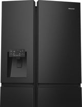 Réfrigérateur Américain - HISENSE - RS818N4TFC - 632 L - Classe C - 91 x 73 x 179 cm - Inox noir