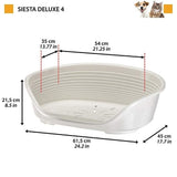 Panier-Corbeille SIESTA DELUXE Taille 4 - 61,5*45*21,5 cm - Gris fonçé -FERPLAST