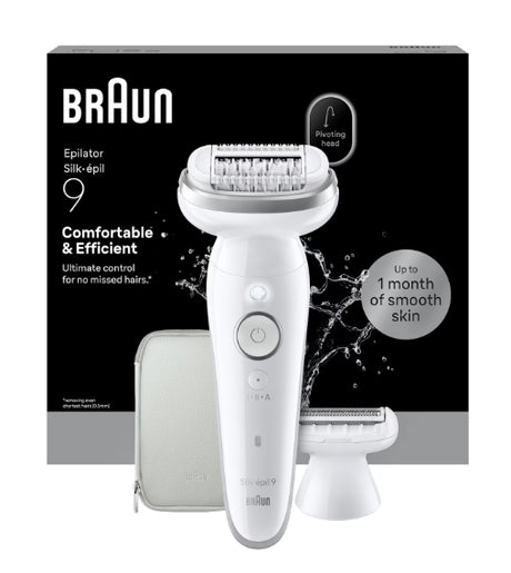 Épilateur électrique - BRAUN - SES9-030 - 2 modes - 50 min - Étanche - Blanc