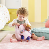 Sac a dos porte-poupon - COROLLE - Peluche rose pour poupon 30 cm - Des 3 ans