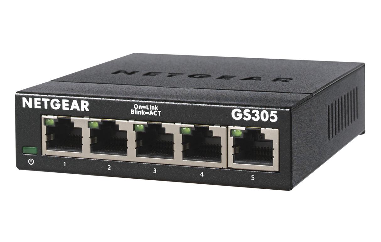 NETGEAR GS305-300PES Switch Ethernet Métal 5 ports Gigabit (10/100/1000)