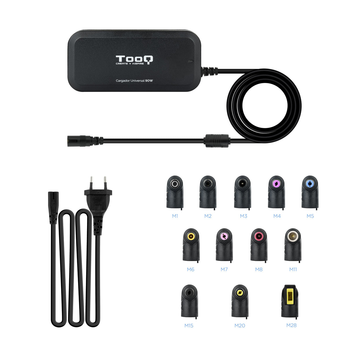 Chargeur universel TooQ 90W - 12 embouts