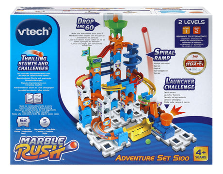 Circuit a billes VTECH Marble Rush - Adventure Set S100 - 61 pieces et 5 MarbleBilles incluses