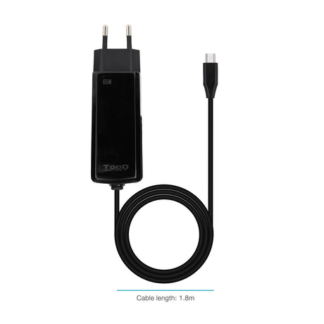 Chargeur universel TooQ 65W - USB-C (Noir)