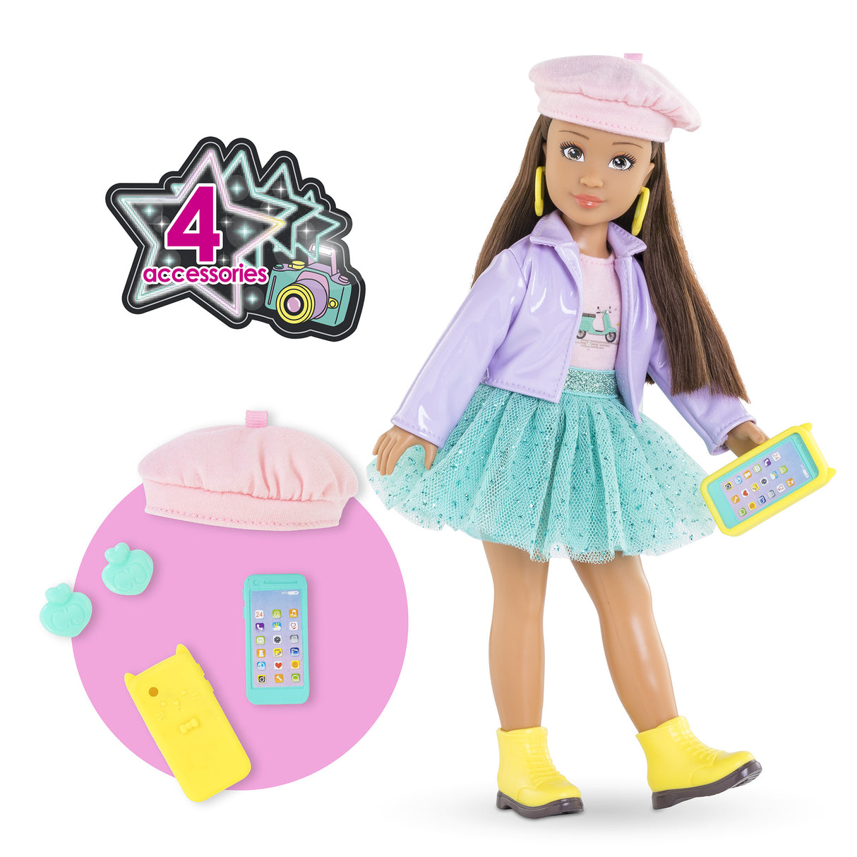 Poupée Mannequin - COROLLE - Luna Fashion Week Paris - 28 cm - 4 accessoires - Senteur vanille - Des 4 ans