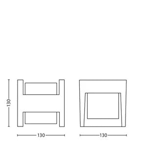 Applique murale - PHILIPS - Arbour - Éclairage extérieur - Lumiere blanche chaude - Étroit - IP44