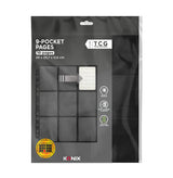 Classeur de 10 feuilles avec 9 pochettes - Konix - Jeux de cartes a collectionner - Magic The Gathering, Pokémon, Yu-Gi-Oh! - Noir