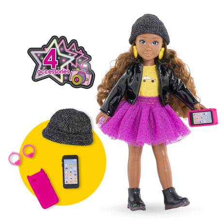 Poupée Mannequin - COROLLE - Melody Fashion Week Paris - 28 cm - 4 accessoires - Senteur vanille - Des 4 ans