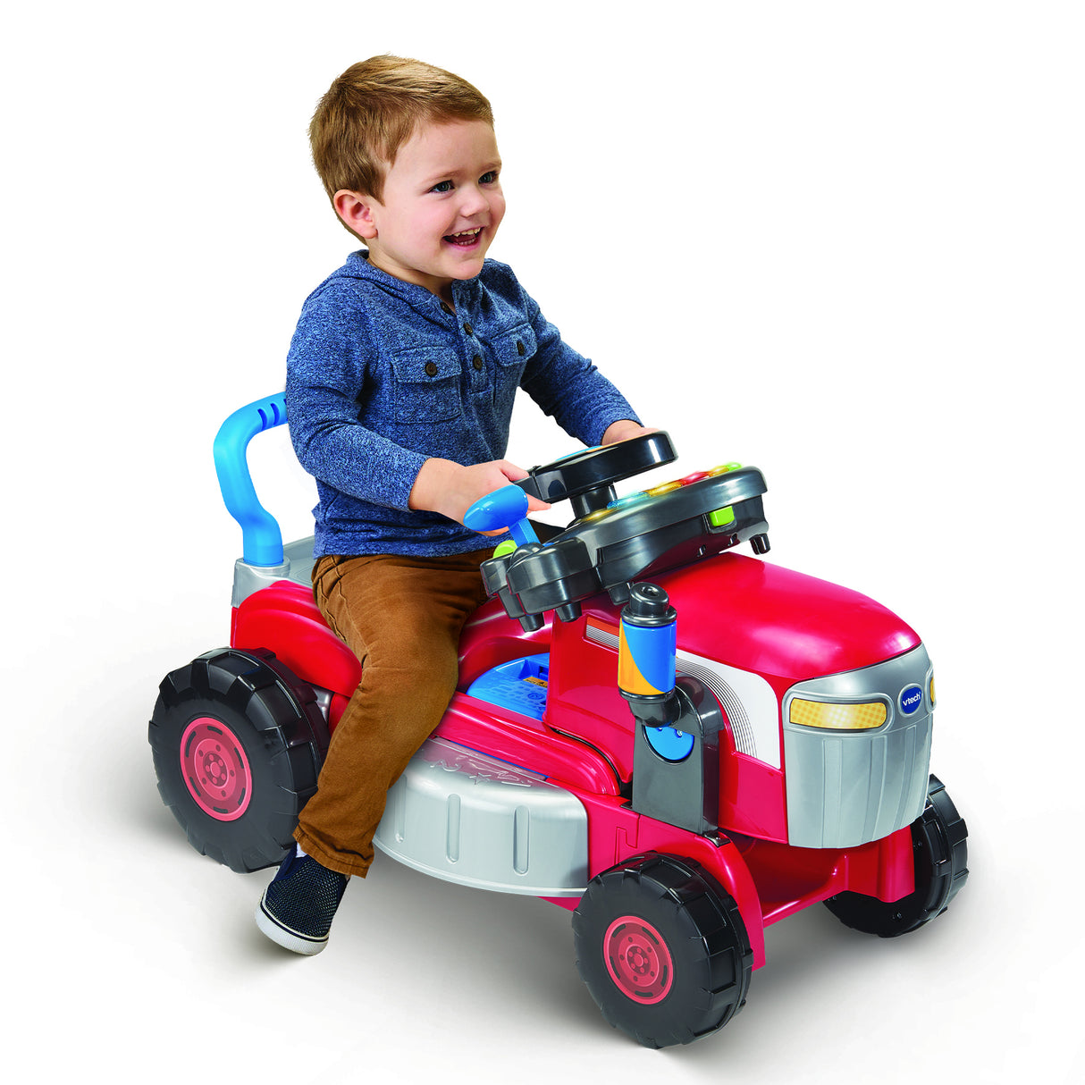 VTECH BABY - SUPER TRACTEUR MAGI TONDEUSE -Evolutif 3 en 1- Multicolore