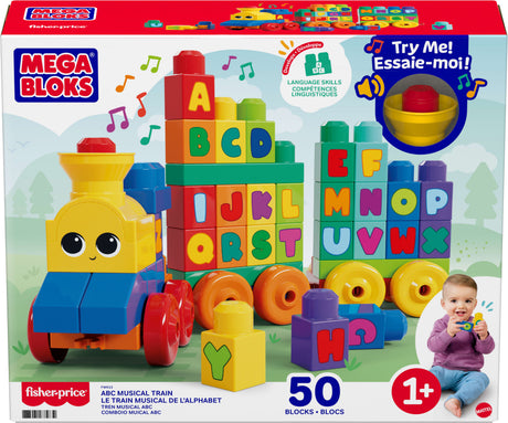 Mega Bloks - Le Train de l'Alphabet - Jouet de construction - 12 mois et + FWK22