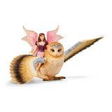 Figurine Elfe sur chouette scintillante, détails tres réalistes, SCHLEICH 70789 Bayala, Des 5 ans