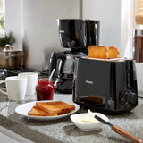 Grille-pain - PHILIPS - HD2581/90 - Collection Daily petit déjeuner - 2 fentes - 830W - Noir