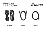 Ecran PC - IIYAMA - 32 - QHD - 100Hz - Dalle IPS - 3ms - X3270QSU-B1