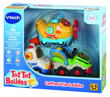 VTECH - Tut Tut Bolides - Coffret Trio Loisirs (Avion + Formule 1 + Bus) - Multicolore - Mixte - 12 mois+