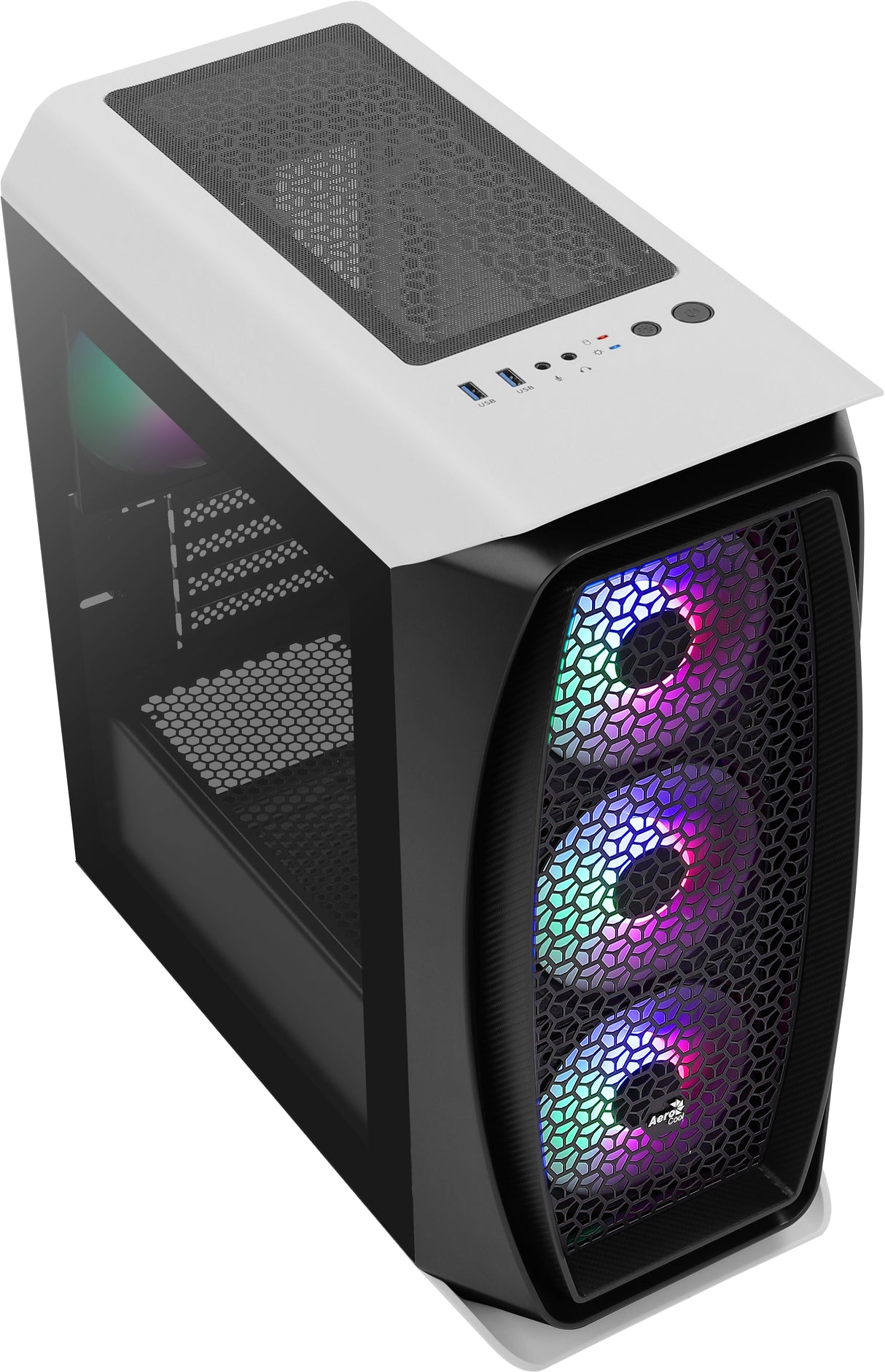 Boitier Mini Tour Micro ATX AeroCool Aero One Mini Frost RGB avec panneau vitré (Blanc/Noir)