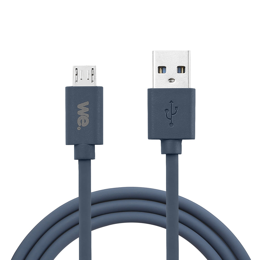 C ble USB/micro USB en silicone - 1m - bleu