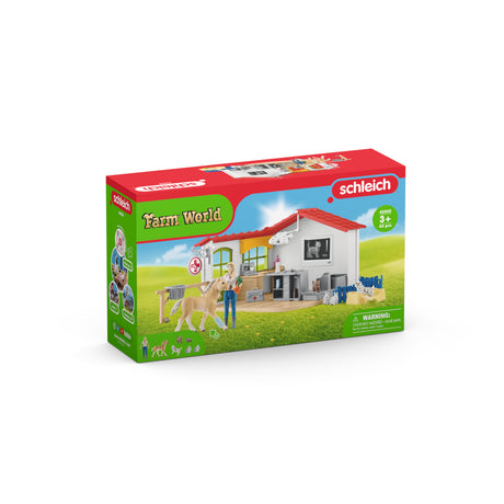 Cabinet vétérinaire avec animaux, coffret de 43 pieces avec figurine vétérinaire, animaux et accessoires, jouets animaux de la