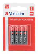 Lot de 4 piles Alcaline Verbatim Premium type AAA (LR03) 1,5V