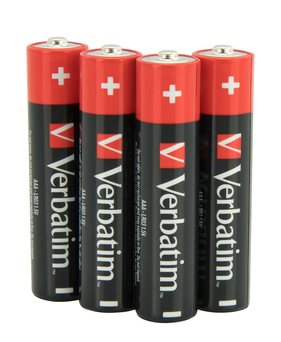 Lot de 4 piles Alcaline Verbatim Premium type AAA (LR03) 1,5V
