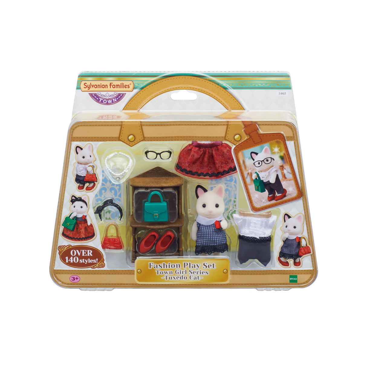 SYLVANIAN FAMILIES - La valisette de mode et grande soeur chat bicolore