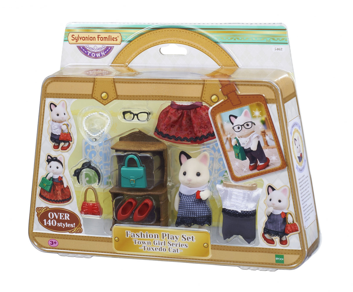 SYLVANIAN FAMILIES - La valisette de mode et grande soeur chat bicolore