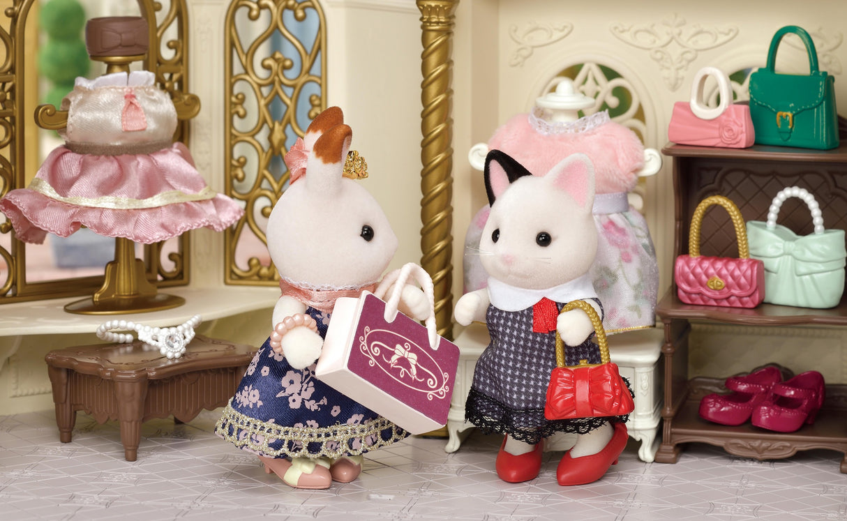 SYLVANIAN FAMILIES - La valisette de mode et grande soeur chat bicolore